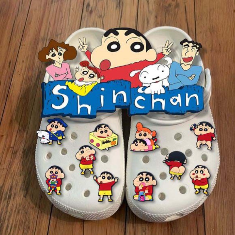 Anime Cosplay For Couples - Hot Crayon Shin-chan Cartoon Shoe Flower