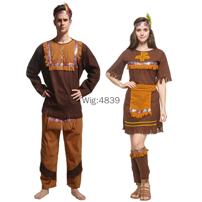 Anime Cosplay For Couples - Halloween Costume Adult Couple Indian Native