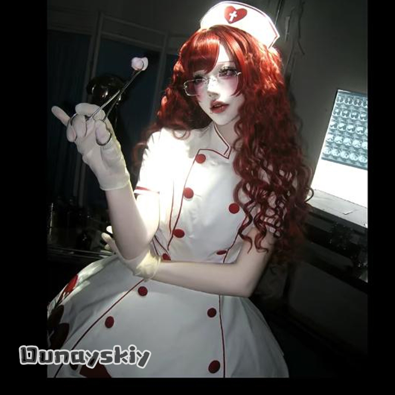 Anime Cosplay Nurse - OHaYo%Bloody Nurse Fanart Halloween Cosplay Costume