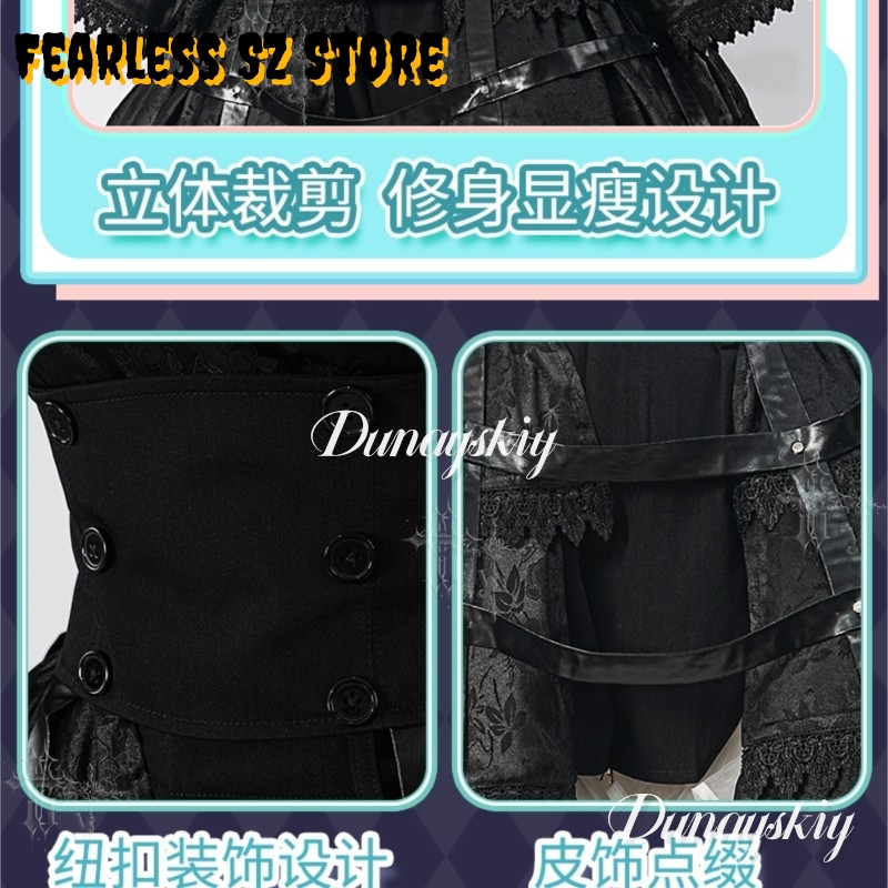 Girl Gothic Dress Halloween Ca - Anime Cosplay Japanese Girl 评论和价格