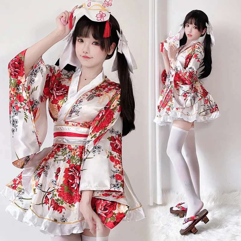 Japanese Modified Kimono Dress - Anime Cosplay Japanese Girl 评论和价格
