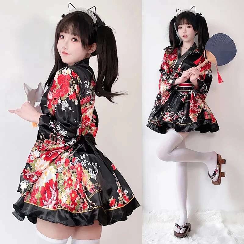 Japanese Modified Kimono Dress - Anime Cosplay Japanese Girl 评论和价格