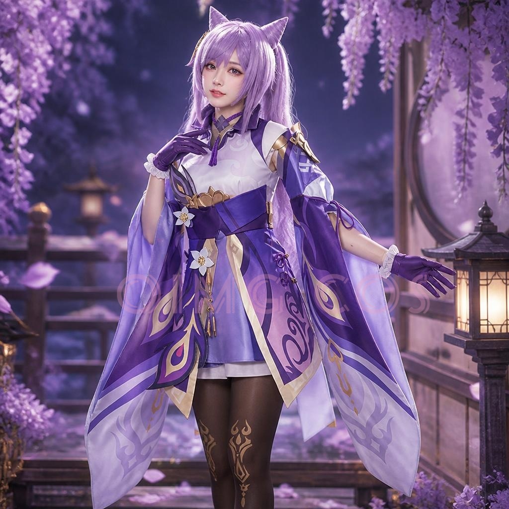 Genshin Impact Keqing Cosplay  - Anime Cosplay In Chinese 评论和价格