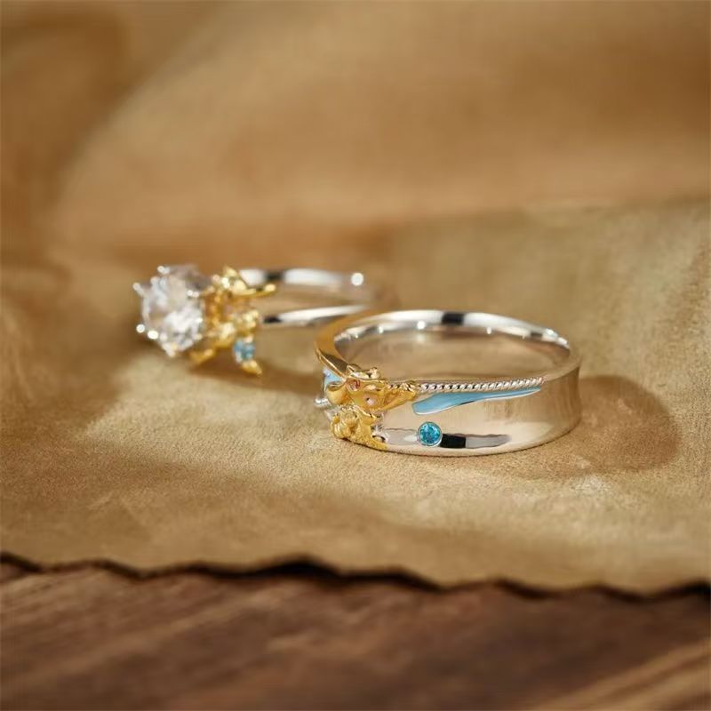Pokémon Riolu Couple Rings - C - Anime Cosplay For Couples 评论和价格