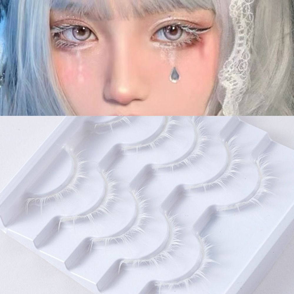White White Anime Eyelashes Ja - Anime Cosplay Lashes 评论和价格