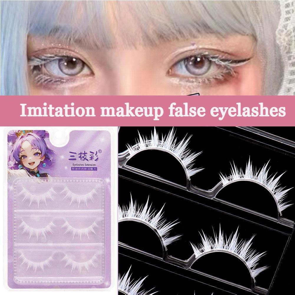 White False Eyelashes Cosplay  - Anime Cosplay Lashes 评论和价格