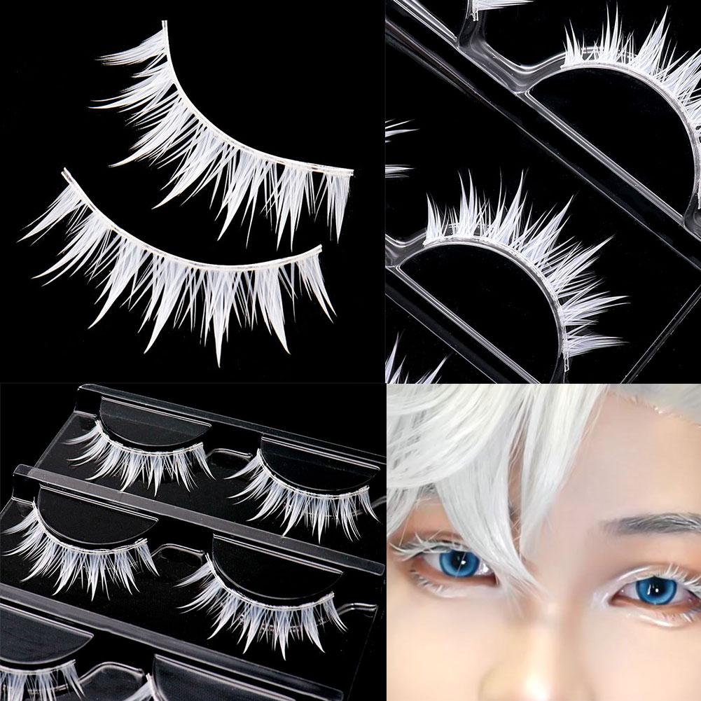 White False Eyelashes Cosplay  - Anime Cosplay Lashes 评论和价格