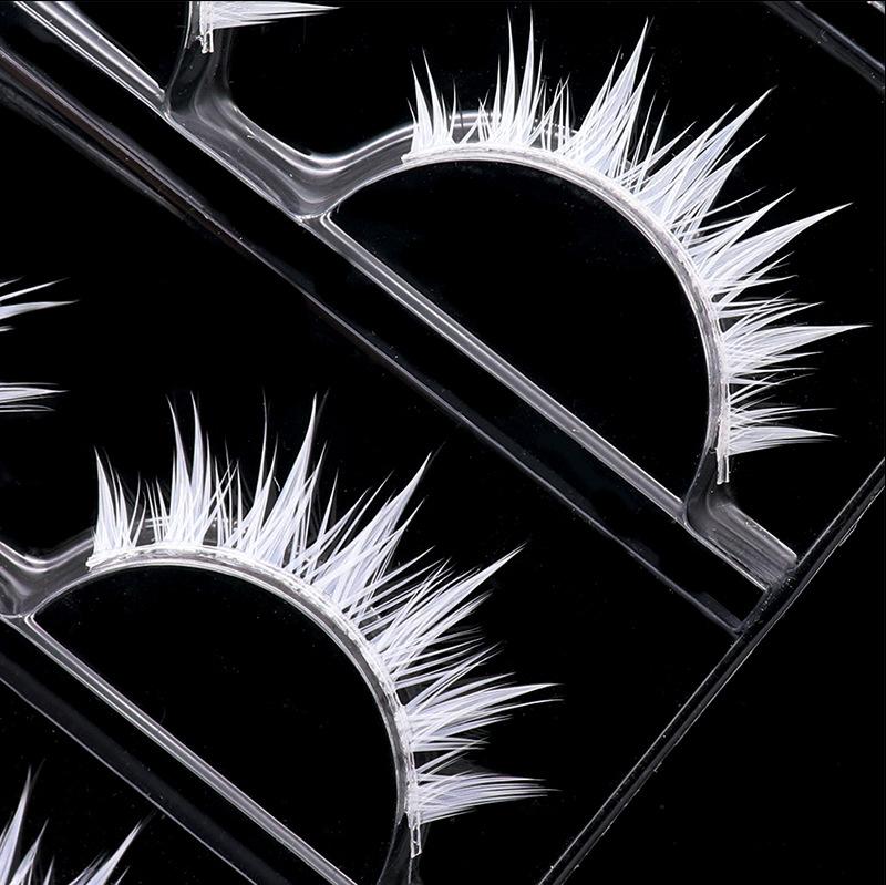 White False Eyelashes Cosplay  - Anime Cosplay Lashes 评论和价格