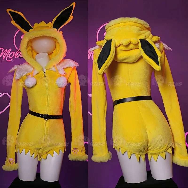 Sexy Deep V Hooded Bodysuit So - Cosplay Anime Bunny Girl 评论和价格