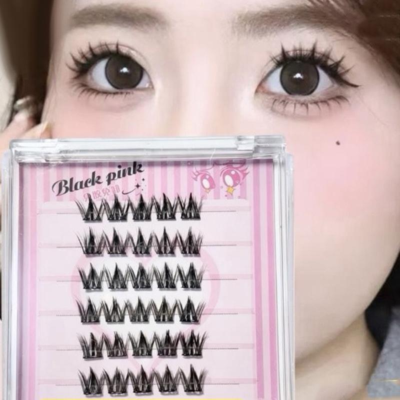 6 Rows Diy Segmented False Eye - Anime Cosplay Lashes 评论和价格