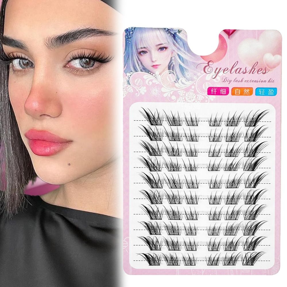 3D Cat Eye Clusters Lashes Nat - Anime Cosplay Lashes 评论和价格