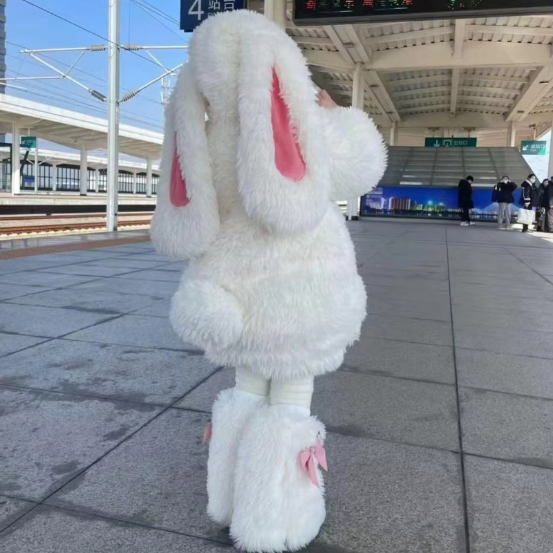 Girls Lovely Cartoon Plush Rab - Cosplay Anime Bunny Girl 评论和价格