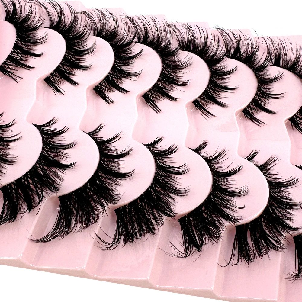 7/8PairsCat Eye Eyelashes mang - Anime Cosplay Lashes 评论和价格