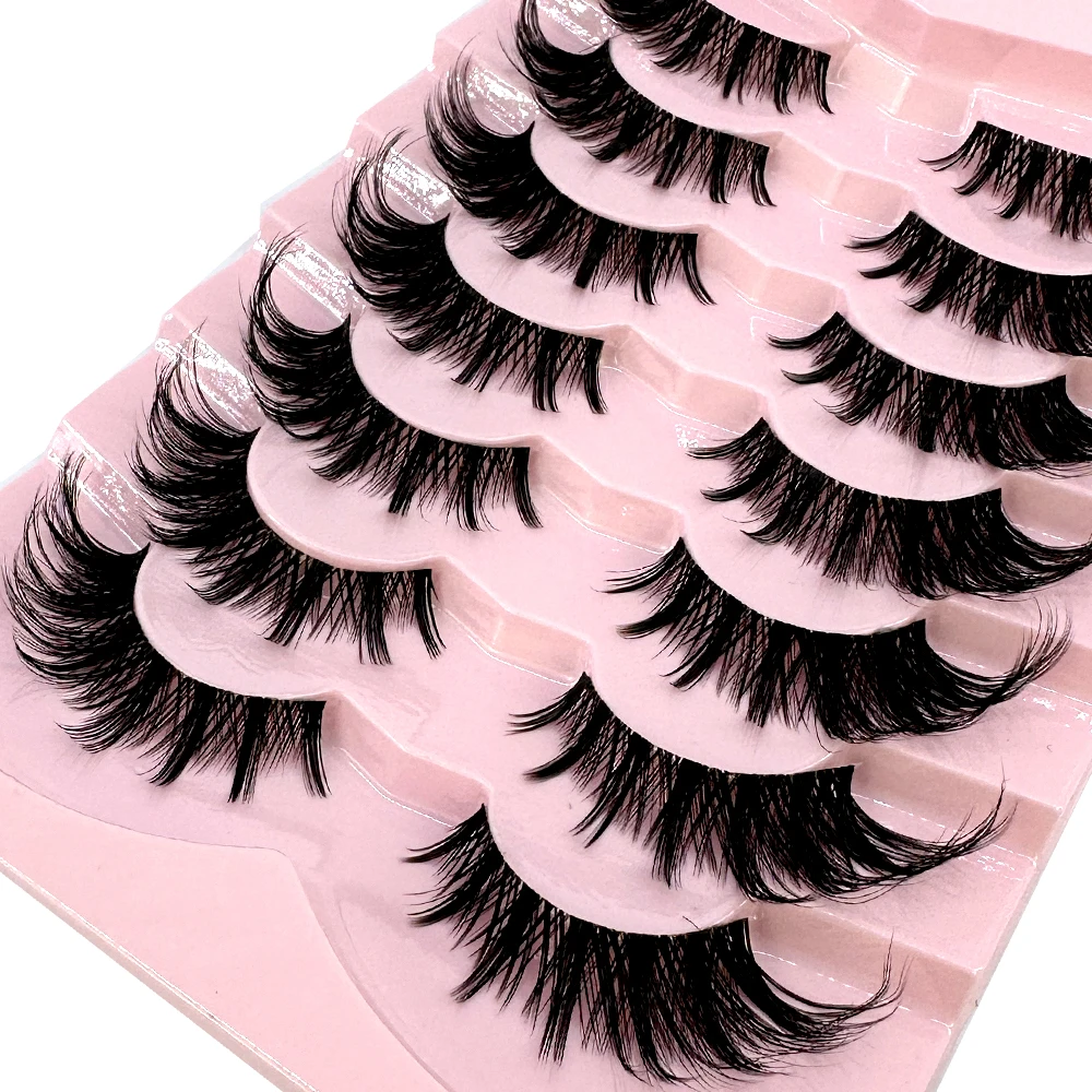 7/8PairsCat Eye Eyelashes mang - Anime Cosplay Lashes 评论和价格